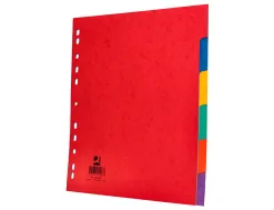 Intercalaire q-connect carte lustrée 225g 6 positions a4+ 212x310mm