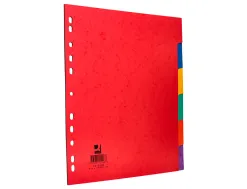 Intercalaire q-connect carte lustrée 225g 6 positions a4+ 212x310mm