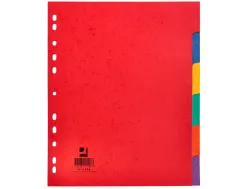 Intercalaire q-connect carte lustrée 225g 6 positions a4+ 212x310mm