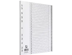 Intercalaire q-connect numerique 1-31 plastique 31 positions a4 indice multiperfore