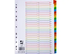 Intercalaire q-connect numérique plastique 25 positions a4 210x297mm carte mylar 50 touches