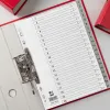 Intercalaire q-connect numerique 1-20 plastique 20 positions a4 indice multiperfore
