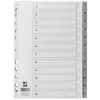 Intercalaire q-connect numerique 1-12 plastique 12 positions a4 indice multiperfore
