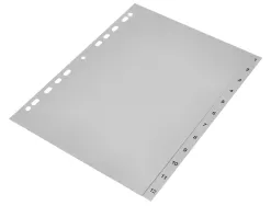 Intercalaire q-connect numerique 1-12 plastique 12 positions a4 indice multiperfore