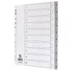 Intercalaire q-connect numerique 1-10 plastique 10 positions a4 indice multiperfore
