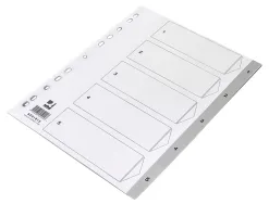 Intercalaire q-connect numerique 1-5 plastique 5 positions a4 indice multiperfore