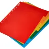 Intercalaire q-connect plastique 5 positions a4 indice multiperfore