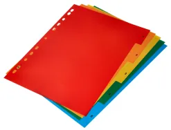 Intercalaire q-connect plastique 5 positions a4 indice multiperfore