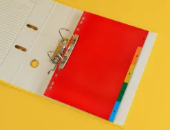 Intercalaire q-connect plastique 5 positions a4 indice multiperfore