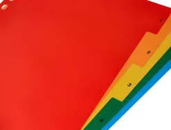 Intercalaire q-connect plastique 5 positions a4 indice multiperfore
