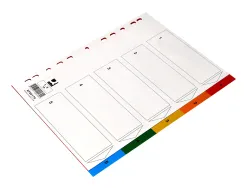 Intercalaire q-connect plastique 5 positions a4 indice multiperfore