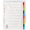 Intercalaire q-connect plastique 10 positions a4 indice multiperfore
