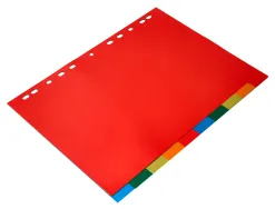 Intercalaire q-connect plastique 10 positions a4 indice multiperfore