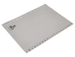 Intercalaire q-connect pp 20/ 100e a4 225x297mm multiperforé alphabet gravé onglets coloris gris