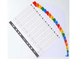 Intercalaires alphabétiques exacompta 20 positions carte 170 g format a4 onglet mylar