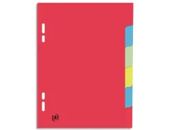 Intercalaires carton elba format 17 x 22 cm 6 touches