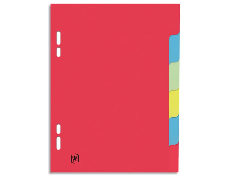 Intercalaires carton elba format 17 x 22 cm 6 touches