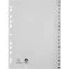 Intercalaires imprimes alphabetiques exacompta polypropylene a4 20positiones a-z gris