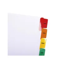 Intercalaires janvier à décembre exacompta carte blanche format a4
