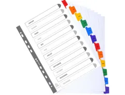 Intercalaires janvier à décembre exacompta carte blanche format a4