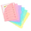 Intercalaires viquel rainbow pastel pp a4 maxi 6 positions 11 trous coloris assortis