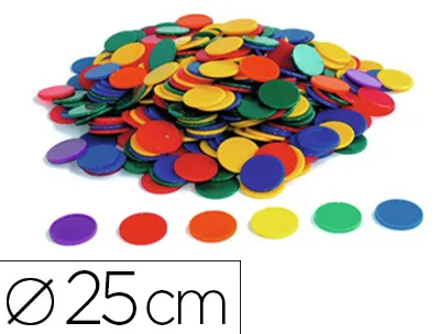 Jeton de tri oz international diamètre 25mm 6 coloris assortis opaques lot 500 unités