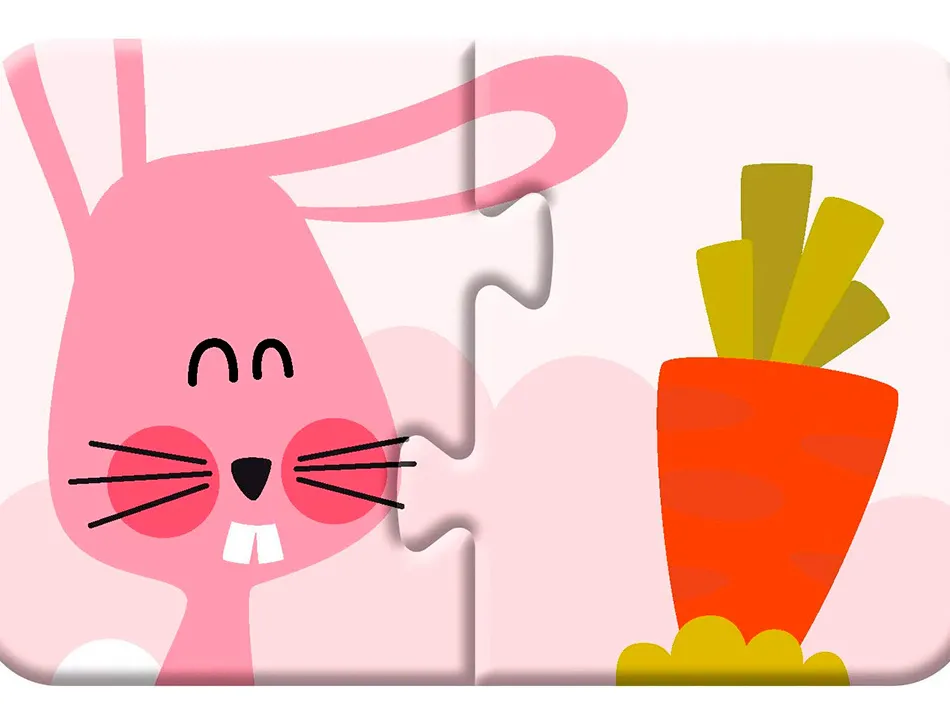 Jeu ducatif clairefontaine puzzle 2 pi ces, qui mange quoi contient 12 puzzles de 2 pi ces en carton pais -