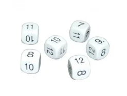 Jeu de 6 des culture club chiffres 7 a 12 16 mm