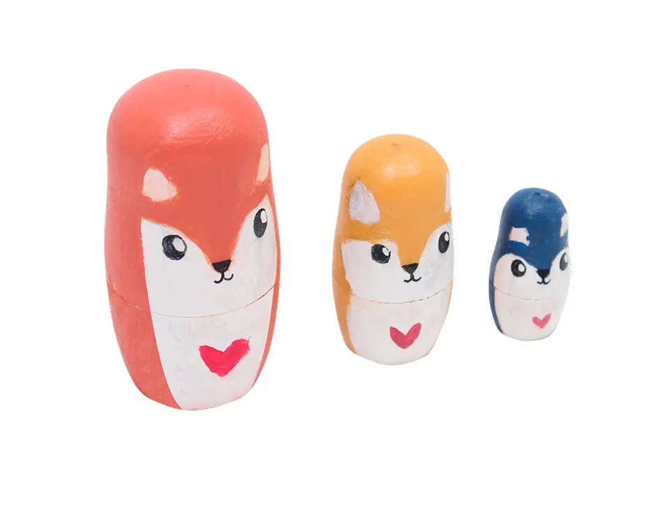 Jeu de poupees russes sodertex en bois 3 pieces 80x60x40mm 1 coloris