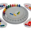 Jeu domino pédagogique composition plateau circulaire 28cm 28 mini-pinces 4cm 4 bacs adapté 4 enfants dès 3 ans