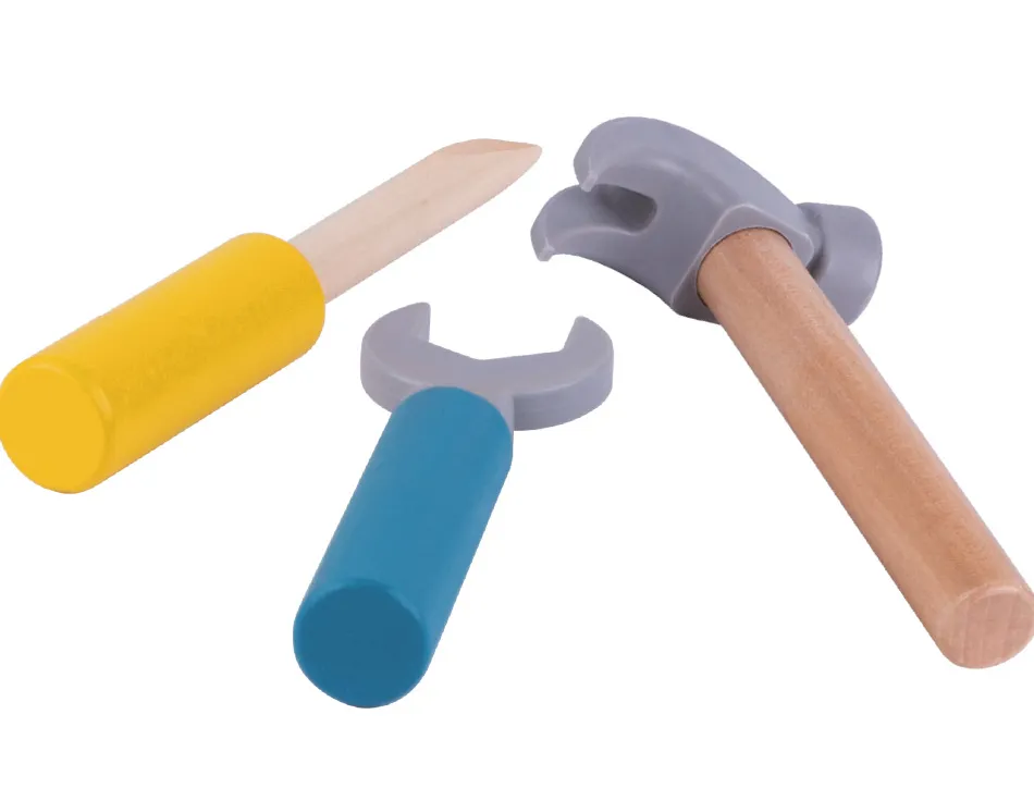 Jeu enfant imaginovo boite a outil bois +3 ans 18 pieces