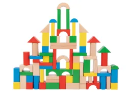 Jeu enfant imaginovo construction blocs bois +12 mois 100 pieces 29x29x3,5 cm