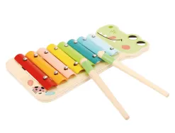 Jeu enfant imaginovo crocodile instrument musical xylophone bois +18 mois 28x14,8x2,5 cm