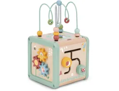 Jeu enfant imaginovo cubes d'activites bois +18mois 15,5x15,5x28 cm