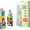 Jeu enfant imaginovo cubes empilables et nid dinosaures +12 mois 12 pieces 13x13x13 cm
