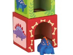 Jeu enfant imaginovo cubes empilables et nid dinosaures +12 mois 12 pieces 13x13x13 cm