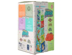 Jeu enfant imaginovo cubes empilables et nid dinosaures +12 mois 12 pieces 13x13x13 cm