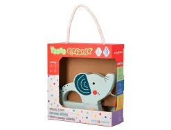Jeu enfant imaginovo elephant a tirer avec roues bois +12 mois 13,4x10x5,4 cm