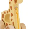 Jeu enfant imaginovo girafe a tirer avec roues bois +12 mois 16x12x5,4 cm