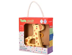 Jeu enfant imaginovo girafe a tirer avec roues bois +12 mois 16x12x5,4 cm