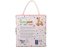 Jeu enfant imaginovo girafe a tirer avec roues bois +12 mois 16x12x5,4 cm