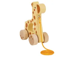 Jeu enfant imaginovo girafe a tirer avec roues bois +12 mois 16x12x5,4 cm