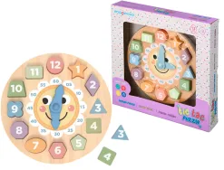 Jeu enfant imaginovo horloge bois +3 ans 13 pieces 29x29x3,5 cm