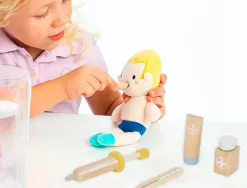 Jeu enfant imaginovo malette de medecin bois +3 ans 11 pieces 24,5x18x10 cm