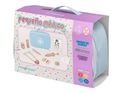Jeu enfant imaginovo malette de medecin bois +3 ans 11 pieces 24,5x18x10 cm