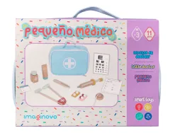 Jeu enfant imaginovo malette de medecin bois +3 ans 11 pieces 24,5x18x10 cm