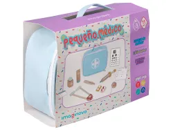 Jeu enfant imaginovo malette de medecin bois +3 ans 11 pieces 24,5x18x10 cm