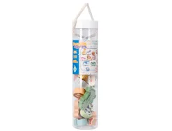 Jeu enfant imaginovo perles d'animaux a enfiler bois +24 mois 13 pieces 27x6,5x6,5 cm