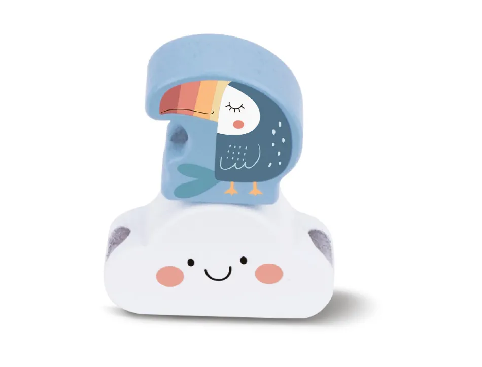 Jeu enfant imaginovo perles d'animaux a enfiler bois +24 mois 13 pieces 27x6,5x6,5 cm