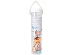 Jeu enfant imaginovo perles d'animaux a enfiler bois +24 mois 13 pieces 27x6,5x6,5 cm